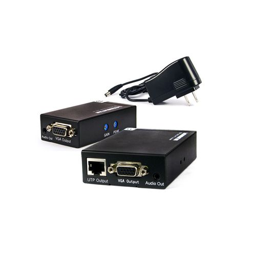 Extensor para VGA via Cabo de Rede com Áudio - até 300 Metros