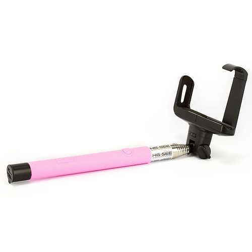 Suporte para Selfie, Monopod Wireless, iPhone, Galaxy - Z07-5, Rosa