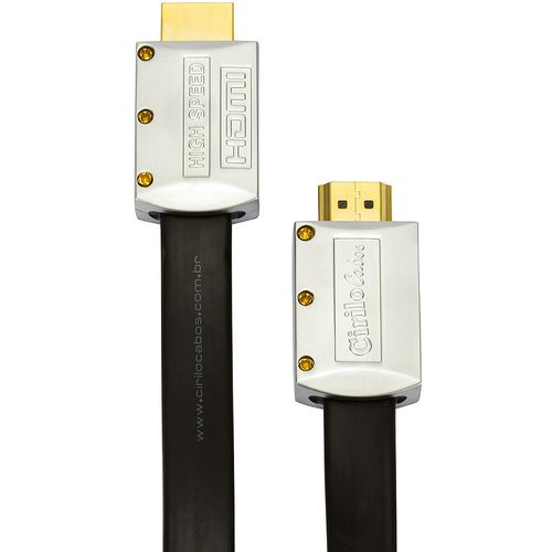 Cabo HDMI FLAT Desmontável 1.4 Ultra HD 3D, 1 metro - Cirilo Cabos
