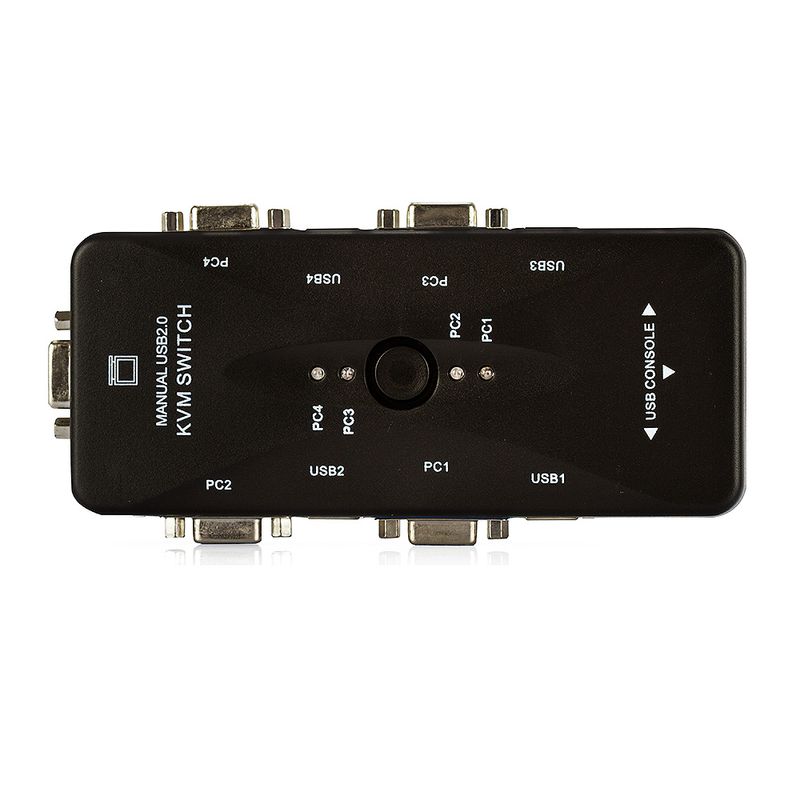 7497-Switch-KVM-USB-4-Portas-VGA-KVM41UA-USB-2-Cirilo-Cabos-4
