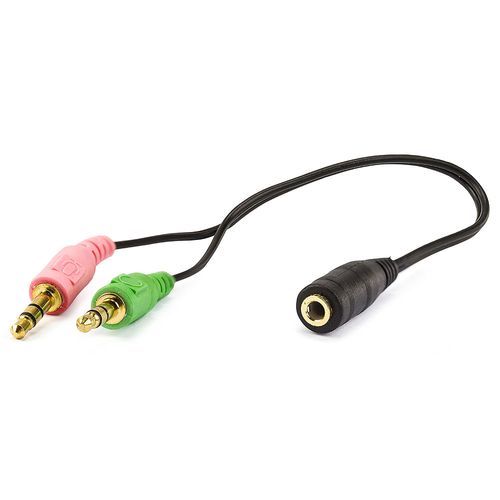 Cabo Headset para Fone, 2 P2 Macho para 1 P2 Fêmea