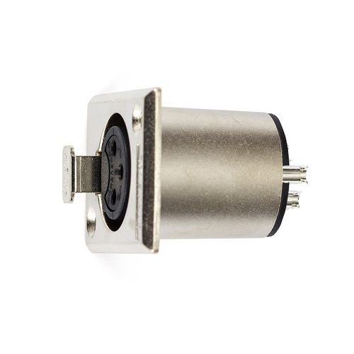 Conector XLR Fêmea Painel, AC3FPZ, Metal, Amphenol