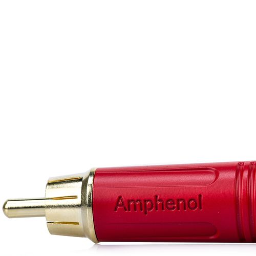 Plug RCA Macho ACPR-RED, Vermelho - Amphenol