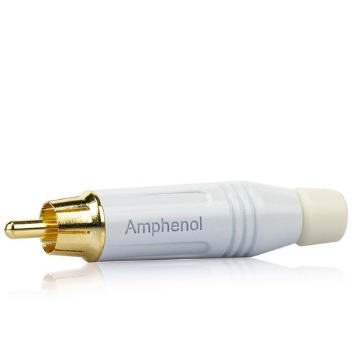 Plug RCA Macho ACPR-WHT, Branco - Amphenol