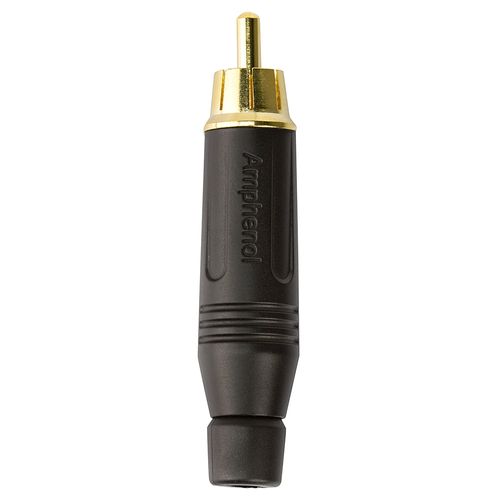 Plug RCA Macho ACPR-BLK, Preto - Amphenol