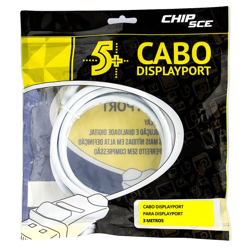 187494-Cabo-Displayport-Conector-com-Trava-ChipSce-3-metros-CiriloCabos