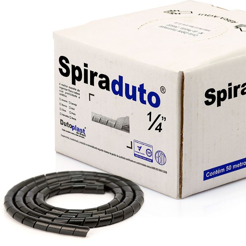 8357-01-Spiraduto-1-4-Organizador-de-Cabos-Dutoplast-Preto-CiriloCabos