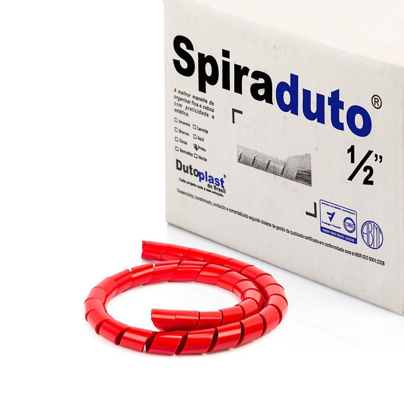 8374-01-Spiraduto-1-2-Organizador-de-Cabos-Dutoplast-Vermelho-CiriloCabos