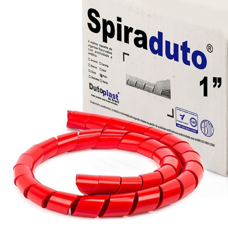 8381-Spiraduto-de-1--Organizador-de-Cabos-Dutoplast-Vermelho-CiriloCabos