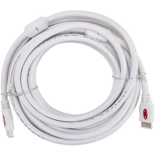 Kit com 10 Cabos HDMI 2.0 4K Ultra HD 3D, Branco - 10 metros