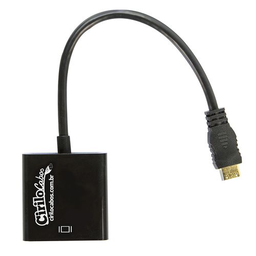 Cabo Conversor Adaptador Mini HDMI para VGA - Cirilo Cabos