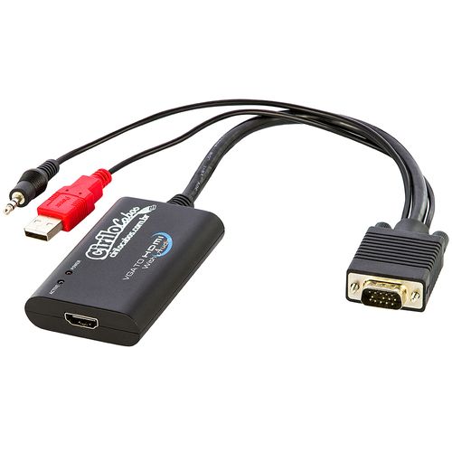 Cabo Conversor VGA para HDMI com Áudio USB