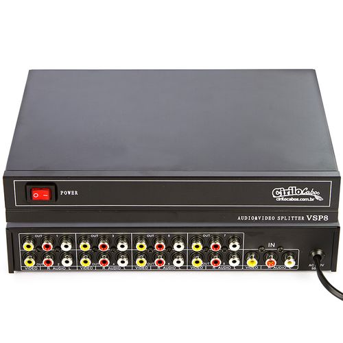Distribuidor Vídeo Splitter Rca 1 Para 8 - Cirilo Cabos