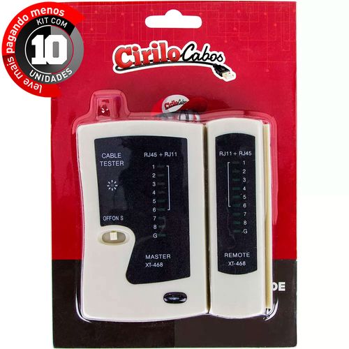 Kit com 10 Testes de Rede RJ45 RJ 11
