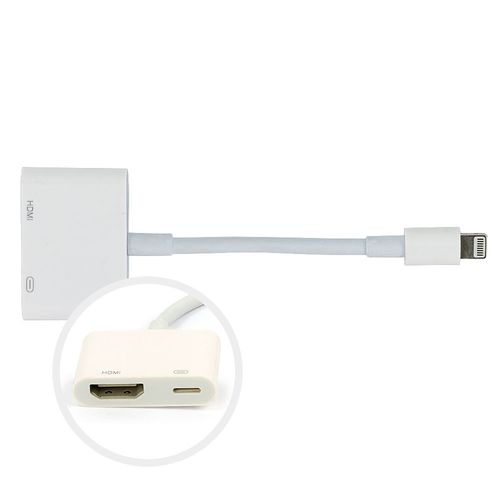 Adaptador de Áudio e Vídeo Lightning Digital para Iphone/Ipad