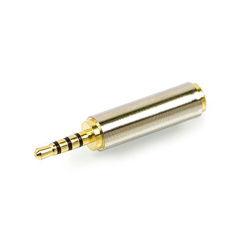 Adaptador P2 Fêmea Para P1 Macho - Banhado em Ouro