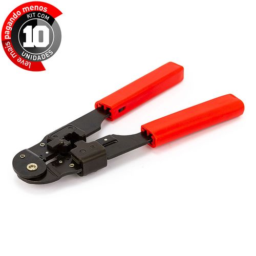 Kit com 10 Alicates de Crimpar RJ45