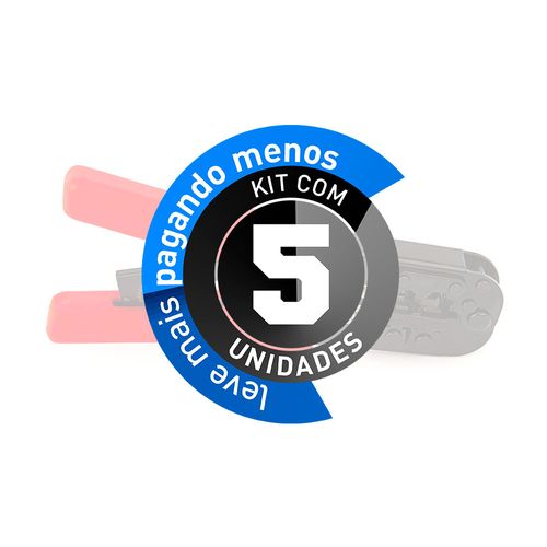 Kit com 5 Alicates de Crimpar RJ45 com Catraca