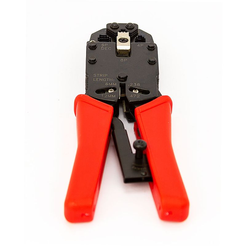 Crimpadora Alicate Cable Red Rj45 - Disparo