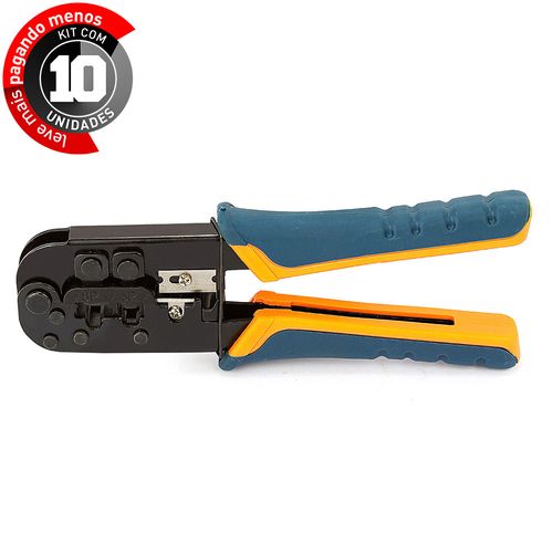 Kit com 10 Alicates para Crimpar RJ45