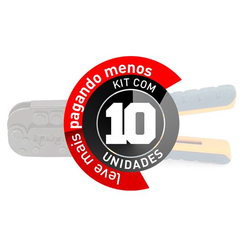 Kit com 10 Alicates para Crimpar RJ45