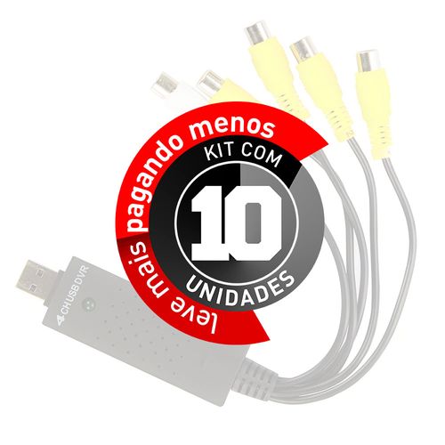 Kit com 10 Placa de Captura Vídeo via USB