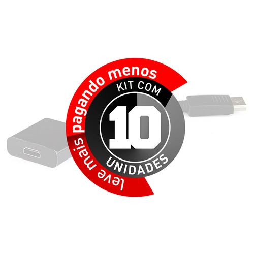 Kit com 10 Adaptadores Displayport Para HDMI