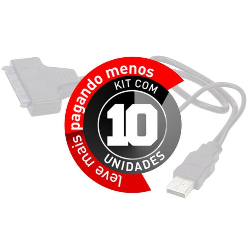 Kit com 10 Conversores USB 2.0 para Sata HDD