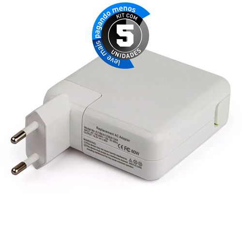Kit com 5 Fonte Carregador para Mac