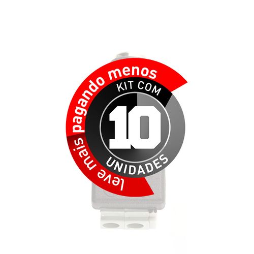 Kit com 10 Adaptador Borne Pressão x Plug P4 Fêmea