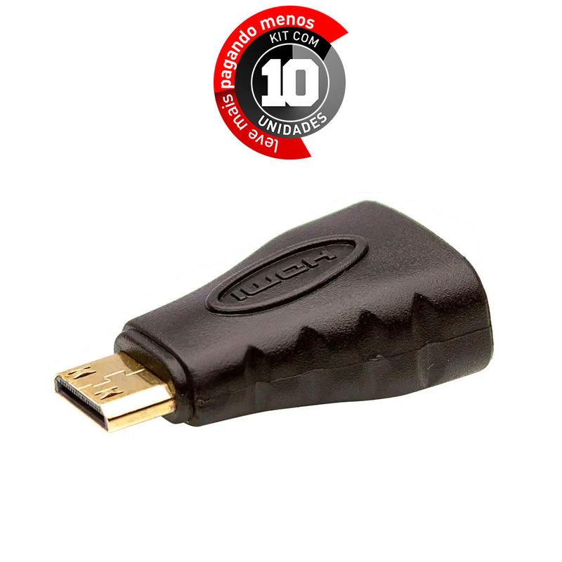 adaptador-hdmi-femea-para-mini-hdmi-macho-cirilocabos-433537-kit-com-10-1