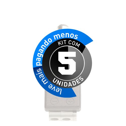 Kit com 5 Adaptador Borne Pressão x Plug P4 Macho
