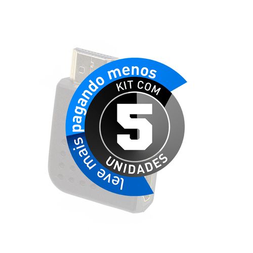 Kit com 5 Adaptador 90 Graus Ponta HDMI