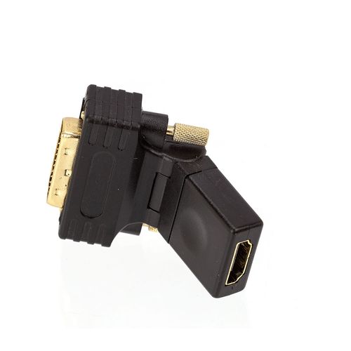 Adaptador DVI-D Macho para HDMI Fêmea Rotativo