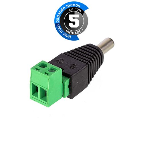 Kit com 5 Adaptador Borne X Plug P4 Macho