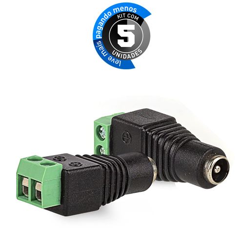 Kit com 5 Adaptadores Borne x Plug P4 Fêmea