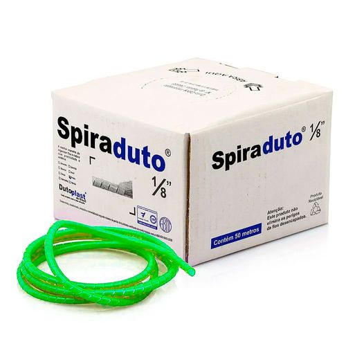 Organizador de Fios e Cabos Espiral 1/8 Verde