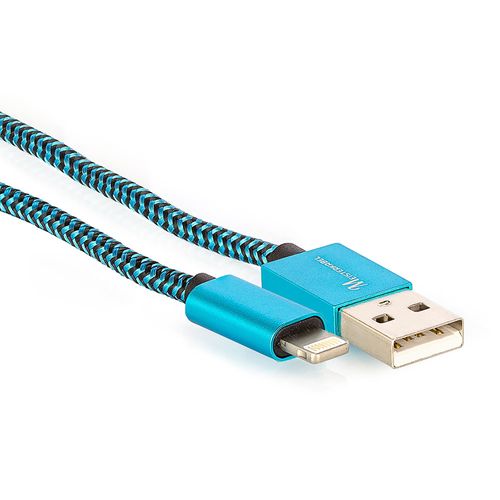 Cabo Lightning para USB Revestido com Tecido Trançado em Nylon