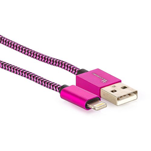 Cabo Lightning para USB Revestido com Tecido Trançado em Nylon