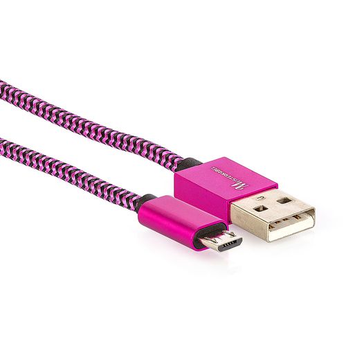 Cabo Micro USB para USB Revestido com Tecido Trançado em Nylon