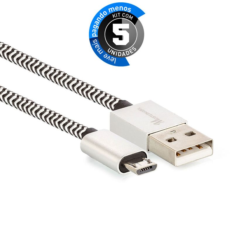 cabo-micro-usb-para-usb-revestido-com-tecido-trancado-em-nylon-901746-preto-KIT-05-1