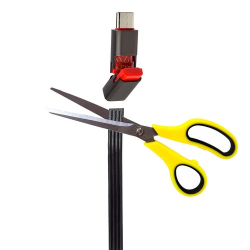 Cabo USB Tipo-C, Flat, Silicone - Ponta Reparável