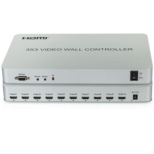 Vídeo Wall Controlador 3X3, 9 Telas, Full HD 1080p