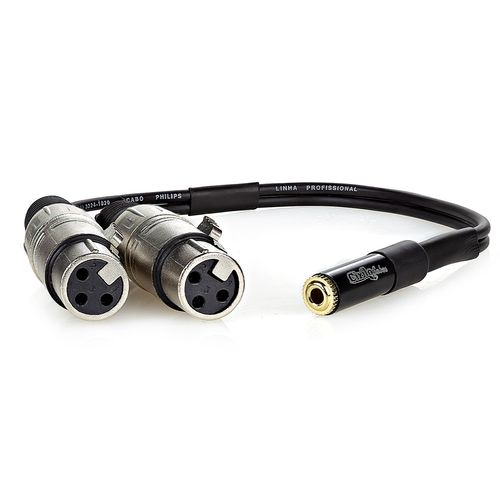 Cabo Adaptador P2 Fêmea para 2 XLR