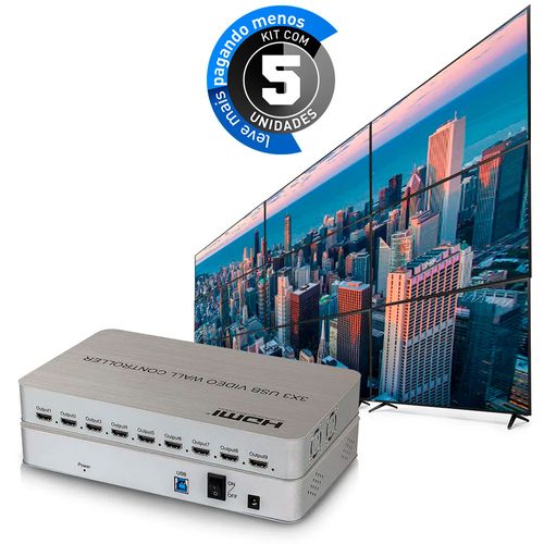 Kit 5 Video Wall Controller 3x3 4K