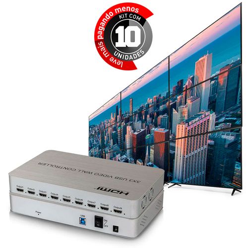 Kit 10 Video Wall Controller 3x3 4K