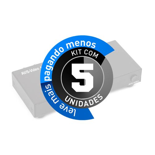 Kit 5 Conversores de Vídeo AV para HDMI - Auto Scaler