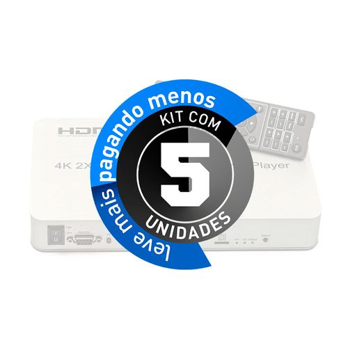 Kit com 5 Controlador de Vídeo Wall 2x2, com USB - HDMI - 4K