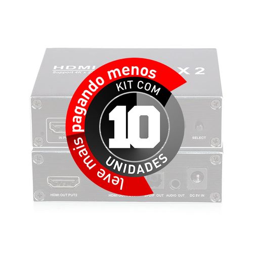 Kit 10 Switch Matrix HDMI 3x2 4k 2k