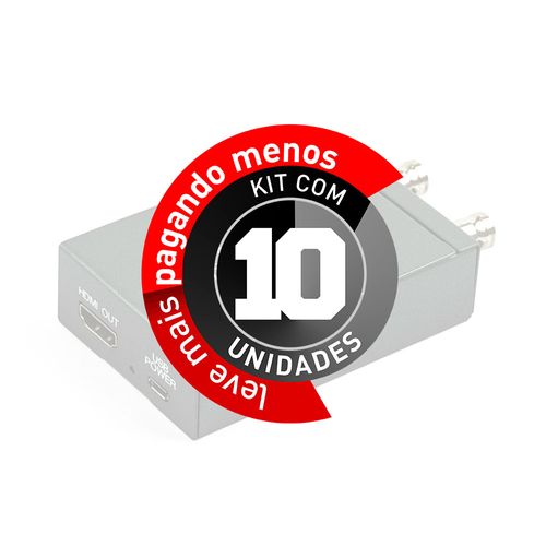 Kit 10 Micro Conversor SDI para HDMI